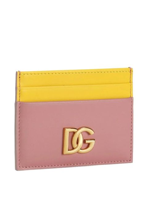 Dolce & Gabbana DG-plaque cardholder - Pink