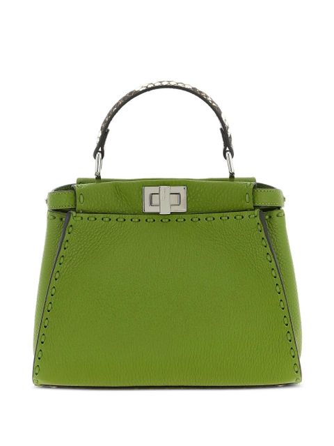 FENDI mini Peekaboo stitched tote bag - Green - zdjęcie produktu nr 1
