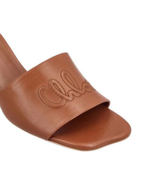 Chloé 55mm Soleil logo-embossed sandals - Brown - zdjęcie produktu nr 2
