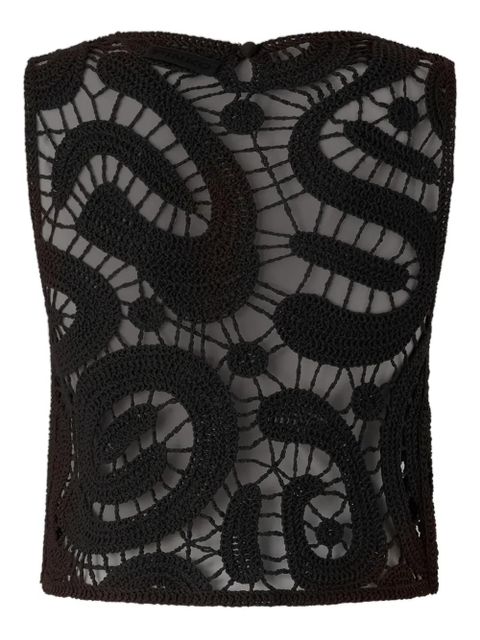 PINKO crochet sleeveless top - Brown - zdjęcie produktu nr 2