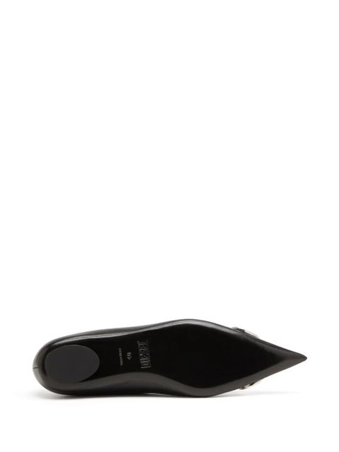 Diesel D-venus leather ballerina shoes - Black