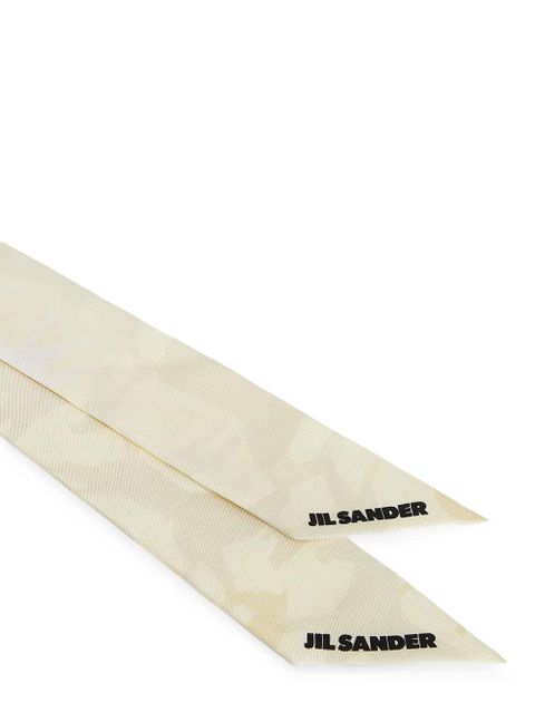 Jil Sander horse-print logo bandeau scarf - White