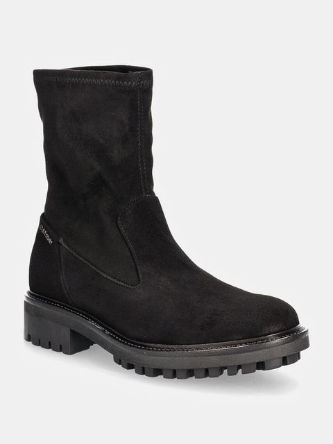 Calvin Klein botki zamszowe FLAT SOCK BOOT SUE MIX - zdjęcie produktu nr 1