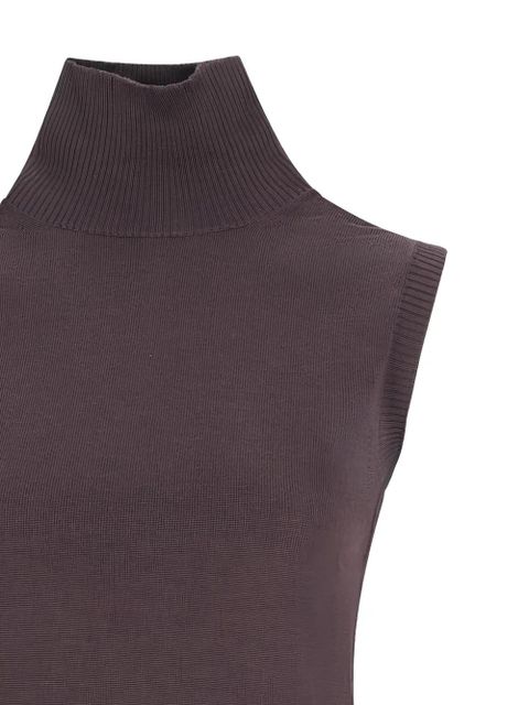 Sportmax Vertigo turtleneck sleeveless top - Brown