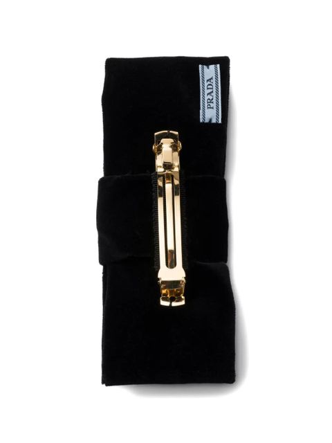 Prada velvet hair clip - Black - zdjęcie produktu nr 2