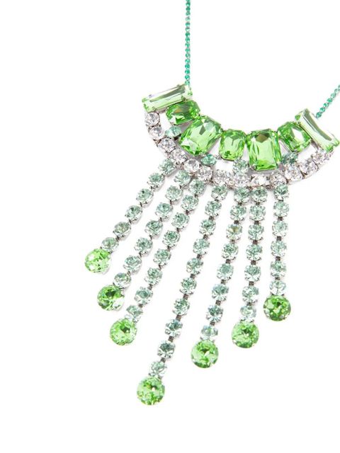 DRIES VAN NOTEN strass-embelishment necklace - Silver