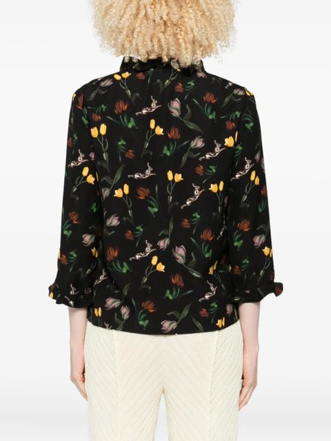 Marni floral-print blouse - Black