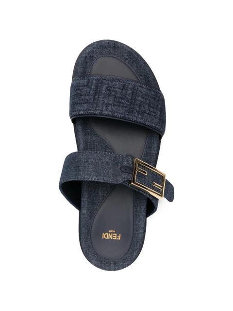 FENDI buckle-strap sandals - Blue