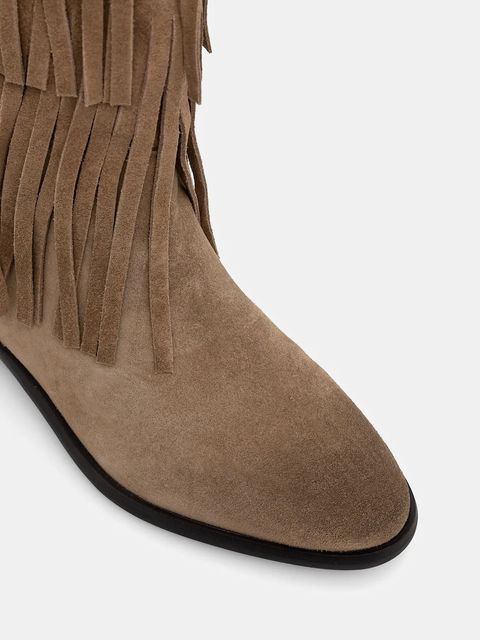 Steve Madden kozaki Spur damskie kolor beżowy na płaskim obcasie 11003916