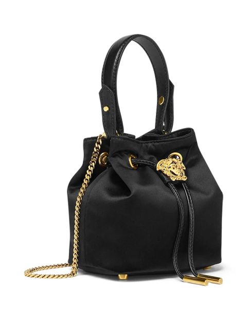 Versace mini La Medusa satin bucket bag - Black