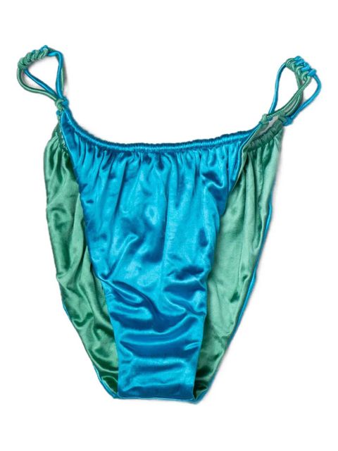 Isa Boulder Swinger two-tone satin bikini bottom - Blue - zdjęcie produktu nr 1