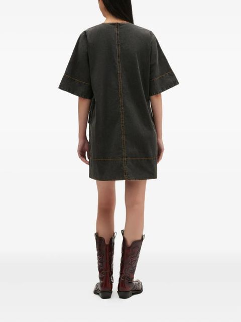 GANNI pocket-detail dress - Black