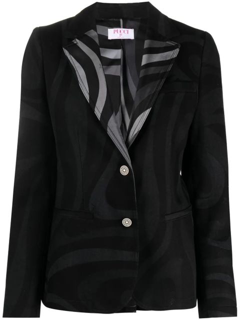 PUCCI Marmo-print single-breasted blazer - Black - zdjęcie produktu nr 1