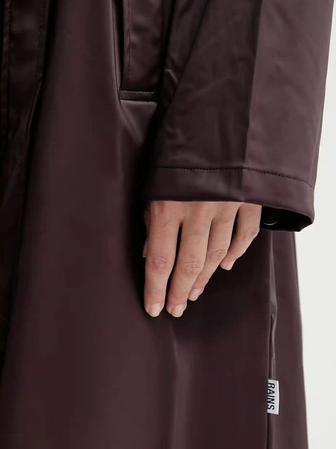 Rains kurtka 12040 A-Line Longer W Jacket kolor fioletowy przejściowa 12040