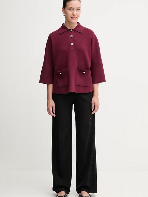 Joseph Ribkoff sweter damski kolor bordowy 253962