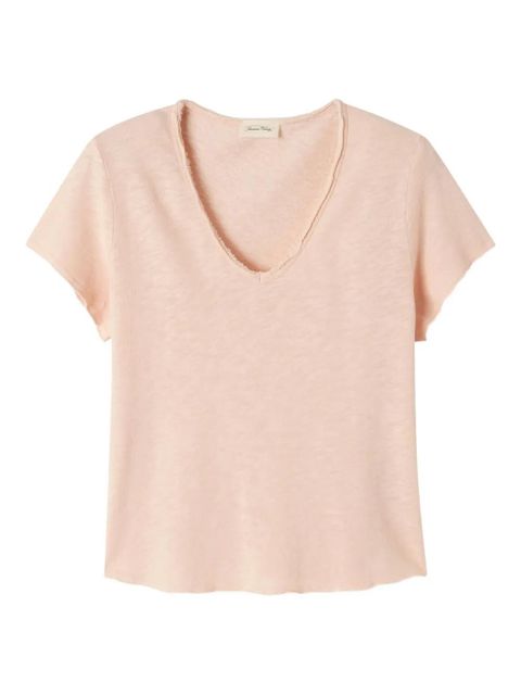 American Vintage Sonoma brushed v-neck T-shirt - Pink