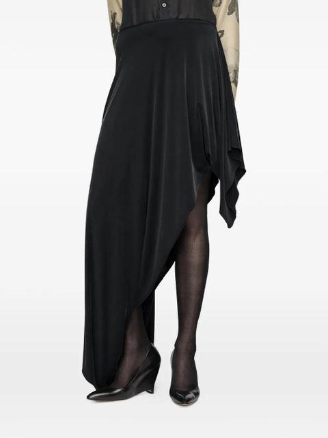 Maison Margiela draped asymmetric midi skirt - Black - zdjęcie produktu nr 2