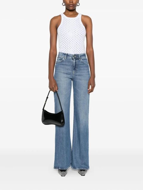 PINKO embellished sleeveless top - White