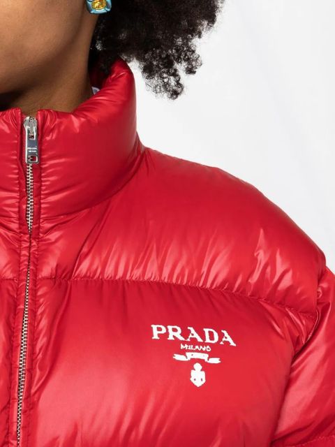 Prada Re-Nylon puffer jacket - Red - zdjęcie produktu nr 2