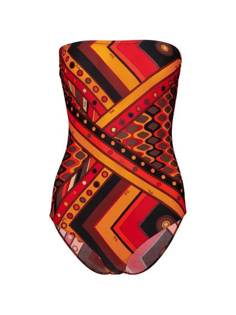 PUCCI Vivara-print strapless swimsuit - Red - zdjęcie produktu nr 1