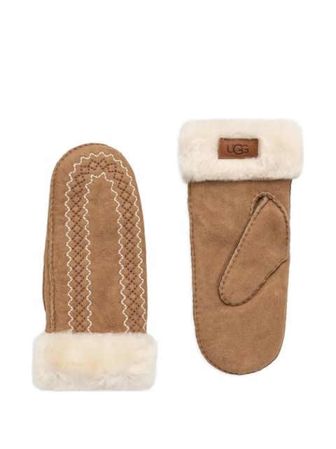 UGG Atherson embroidered gloves - Brown - zdjęcie produktu nr 1