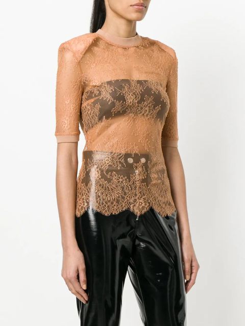 Off-White lace detailed top - Neutrals
