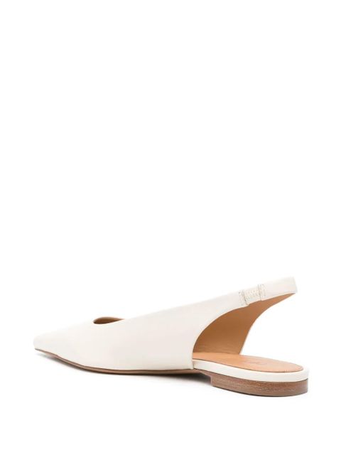 Off-White Allenframe leather ballerina shoes - Neutrals