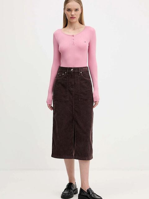 Tommy Jeans longsleeve kolor różowy DW0DW21575 - zdjęcie produktu nr 2