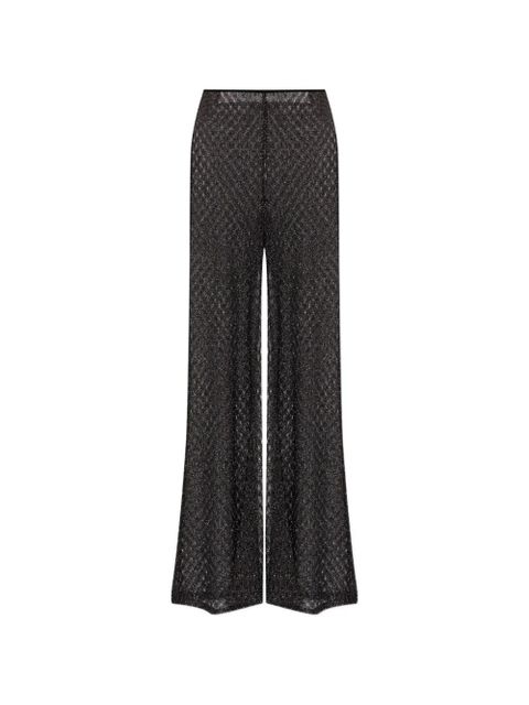 Missoni metallic-effect open-knit trousers - Black - zdjęcie produktu nr 1