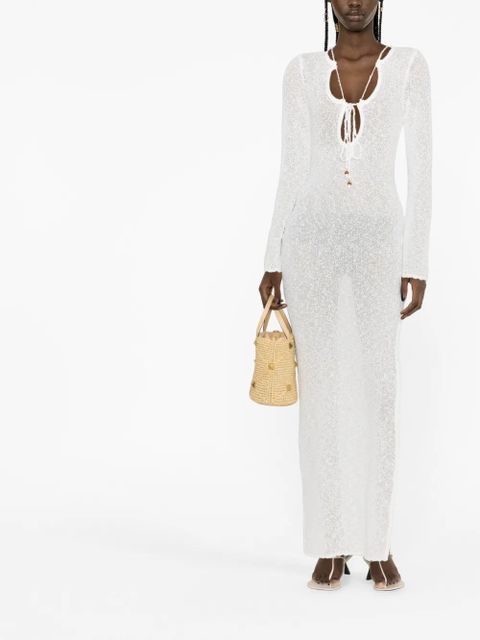 Casablanca cut-out bouclé dress - White - zdjęcie produktu nr 2