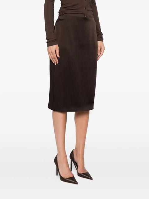 TOM FORD silk pencil skirt - Brown