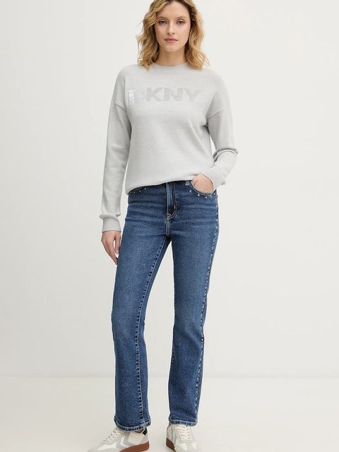 Dkny jeansy damskie high waist DJ6G4216