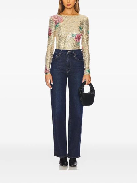 Free People Gold Rush sequinned top - Neutrals