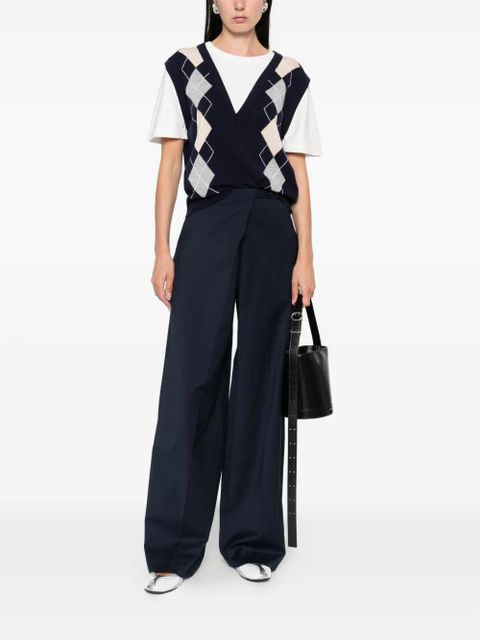 SANDRO asymmetrical panel trousers - Blue - zdjęcie produktu nr 2