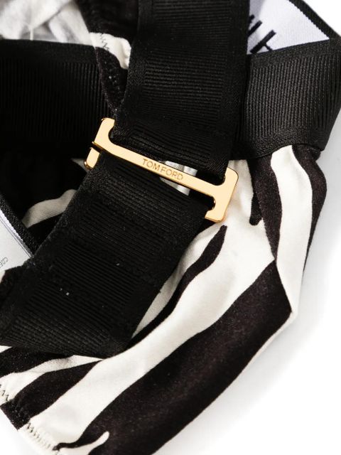 TOM FORD Optical zebra-print bra - White