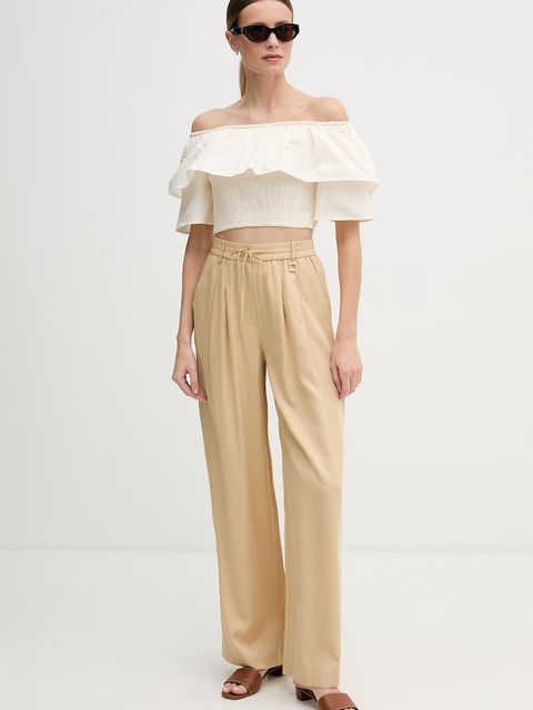 Gaudi bluzka z falbanką damska bawełniana - zdjęcie produktu nr 1