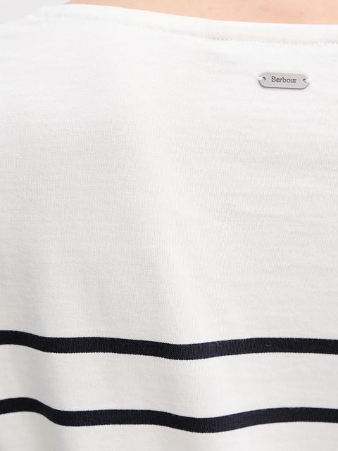 Barbour longsleeve bawełniany BRADLEY kolor beżowy LML0892