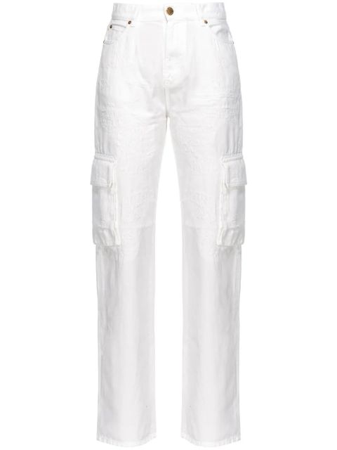 PINKO high-rise straight-leg cargo jeans - White - zdjęcie produktu nr 1