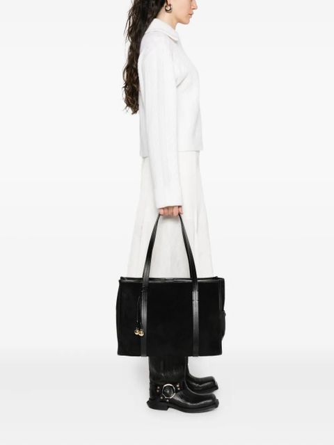 SANDRO suede tote bag - Black