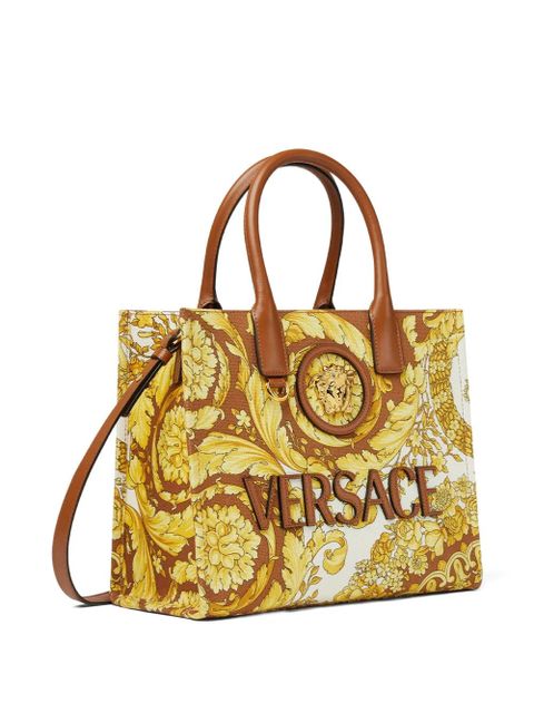 Versace Barocco La Medusa cotton tote bag - Yellow - zdjęcie produktu nr 2