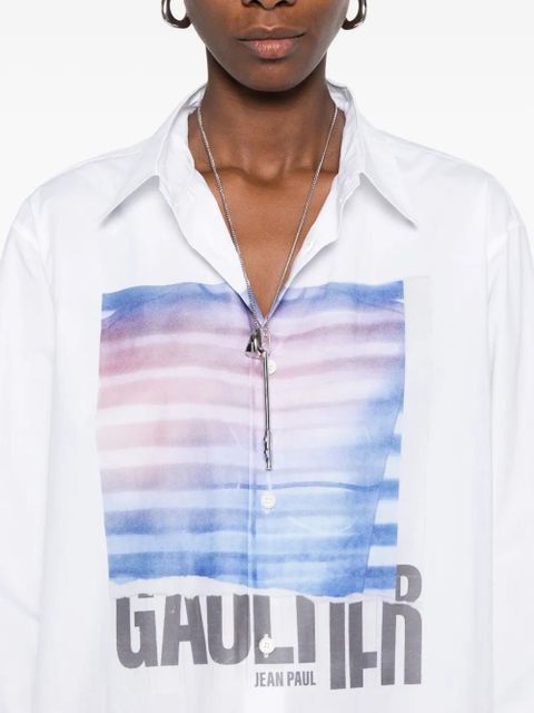 Jean Paul Gaultier graphic-print shirt - White