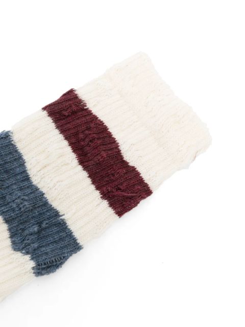 Golden Goose striped knitted socks - White
