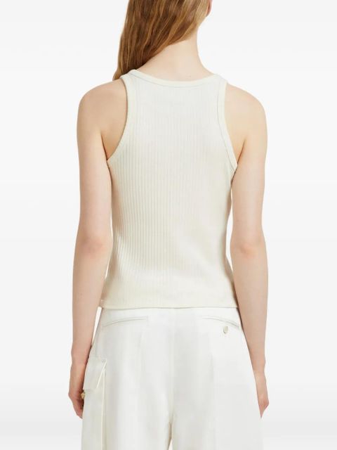 Marni ribbed embroidered tank top - Yellow