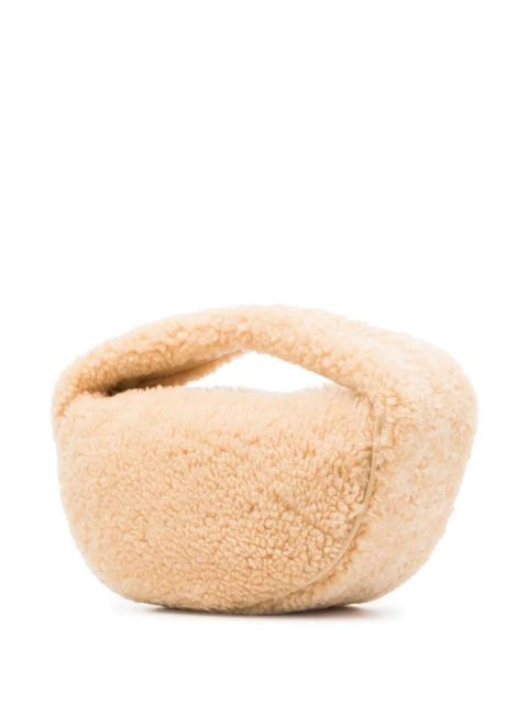 BY FAR Baby Cush shearling mini bag - Neutrals