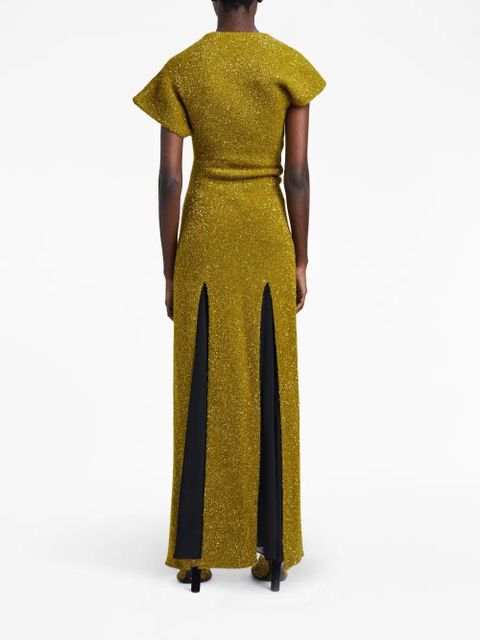 Proenza Schouler Textured Sequin maxi dress - Yellow