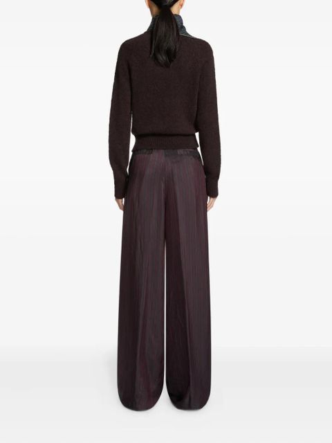 DRIES VAN NOTEN pinstripe pants - Red