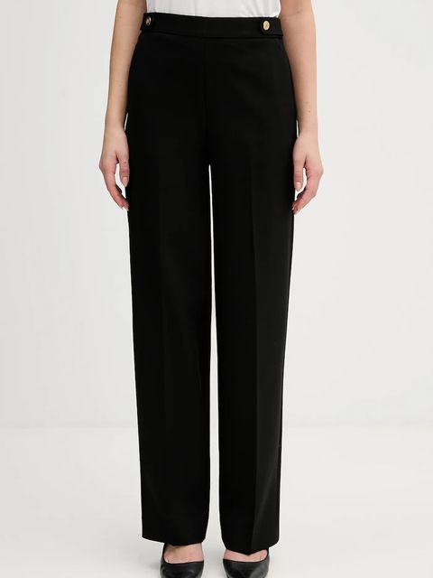 Tommy Hilfiger spodnie damskie kolor czarny proste high waist WW0WW47799 - zdjęcie produktu nr 1