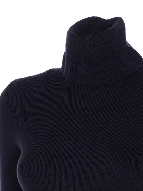 Chloé high-neck ruffled-cuff sweater - Blue