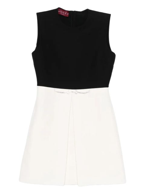 Gucci crystal-embellished pleated mini dress - Black - zdjęcie produktu nr 1