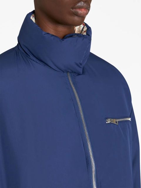 ETRO Pegaso-motif quilted jacket - Blue